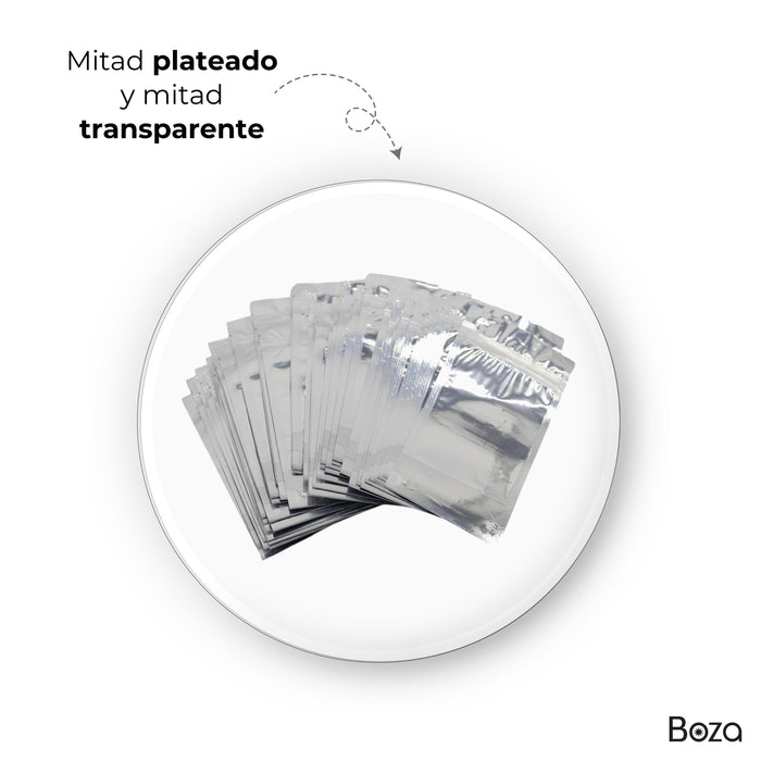 Bolsa Pouch Plata Transparente