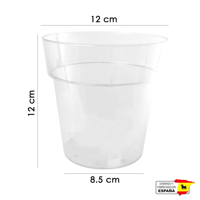 Maceta Luxe 0.9 L Orquídea Transparente