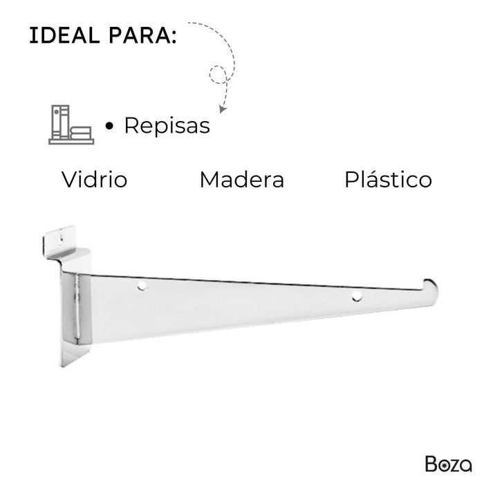 Ménsula Panel Ranurado 20cm