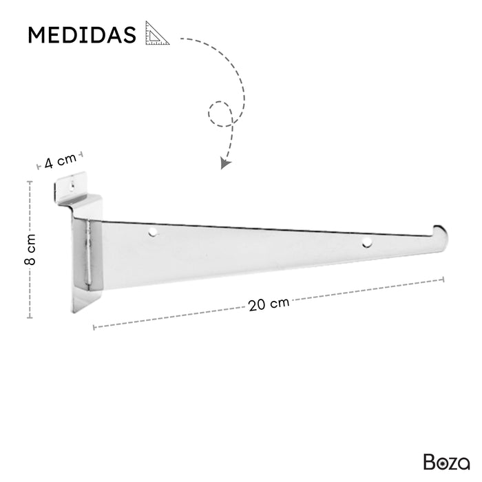 Ménsula Panel Ranurado 20cm