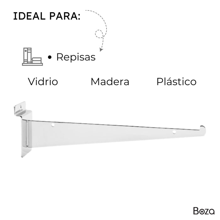 Ménsula Panel Ranurado 25cm