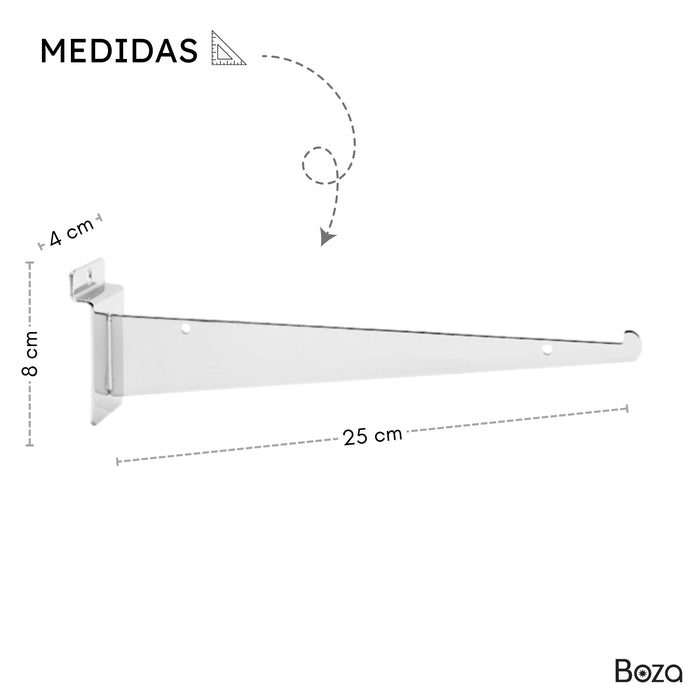 Ménsula Panel Ranurado 25cm