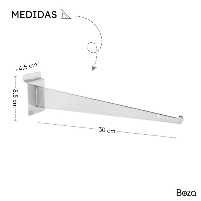 Ménsula Panel Ranurado 30cm