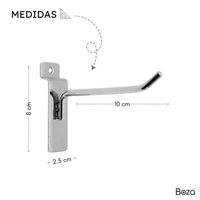 Gancho Blister Cromado 10cm
