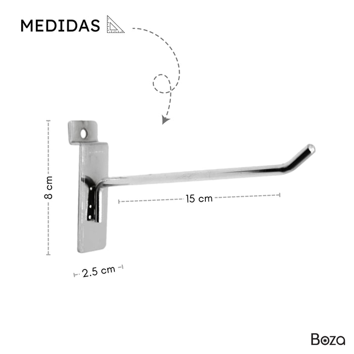 Gancho Blister Cromado 15cm