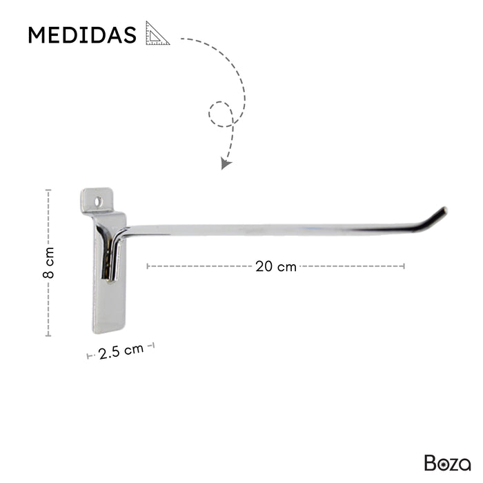 Gancho Blister Cromado 20cm