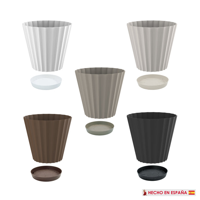 Maceta Doric 15 L Con Plato