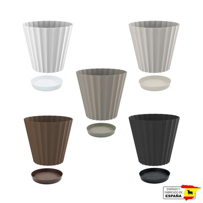 Maceta Doric 8 L Con Plato