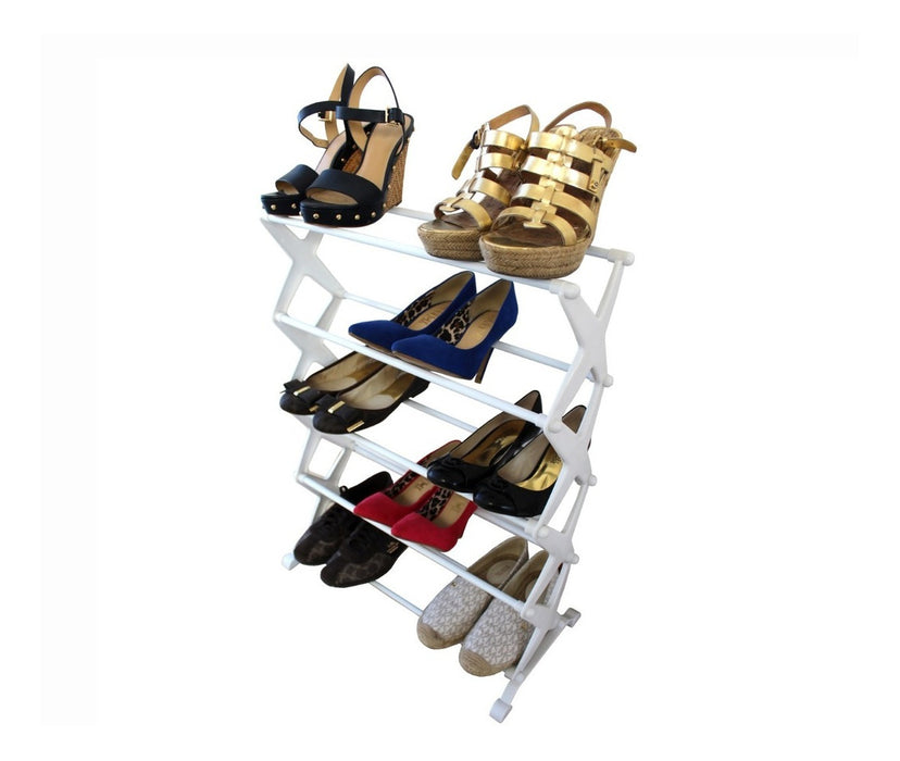 Zapatera Organizador Rack 5 Niveles Facil De Armar 15 Pares