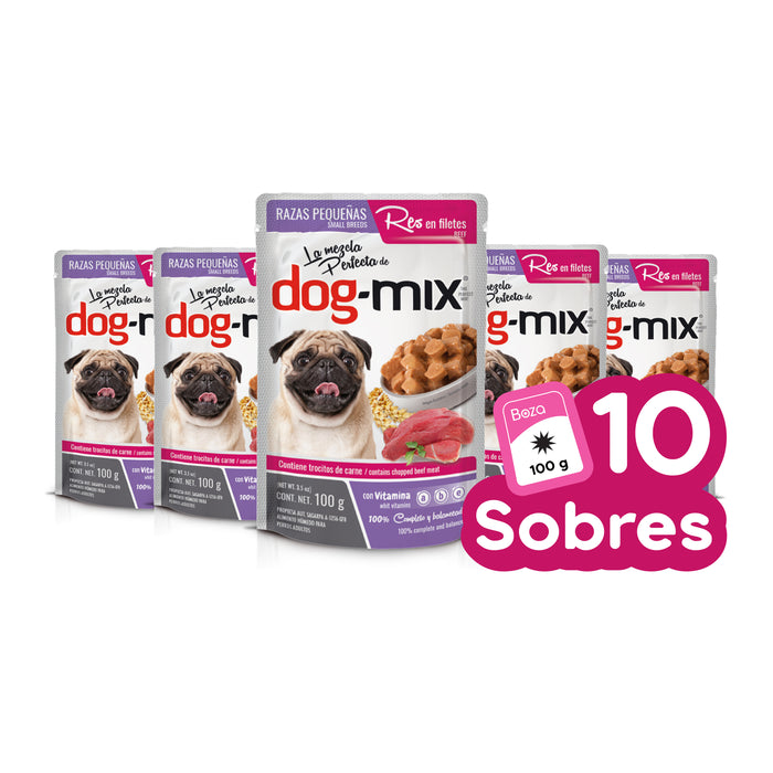 Dogmix Alimento Húmedo Razas Pequeñas Res Filetes 10 Sobres