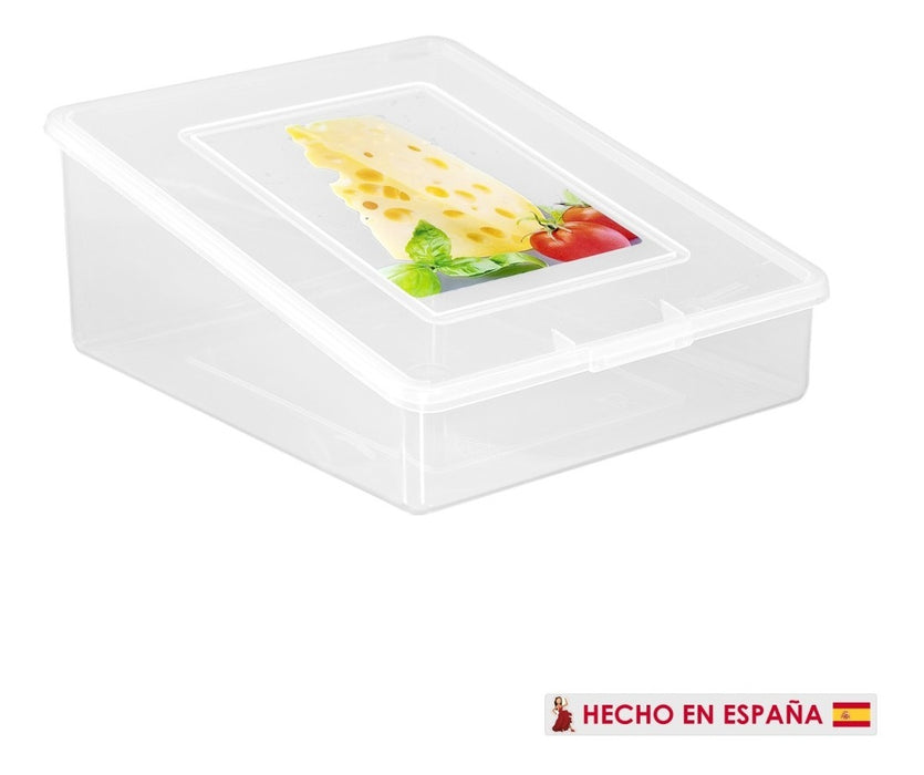 Tupper Contenedor Recipiente Para Queso Refrigerador Español