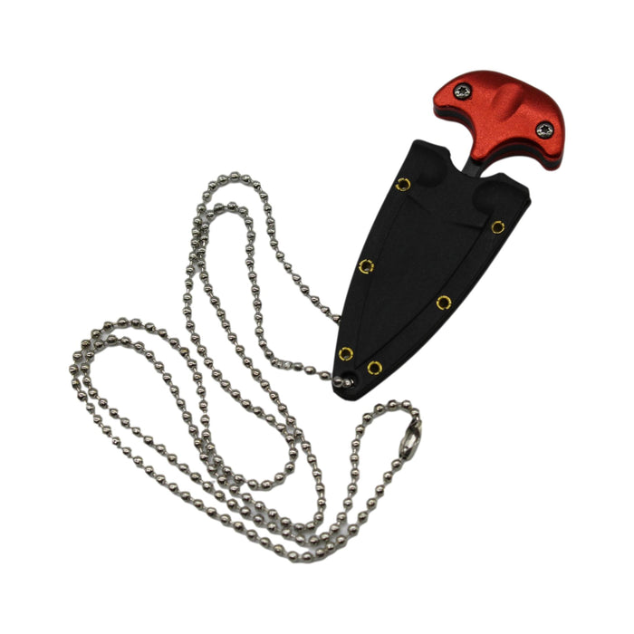 Cuchillo Navaja Collar Mini Táctico Para Defensa Personal