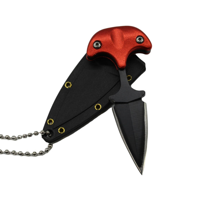 Cuchillo Navaja Collar Mini Táctico Para Defensa Personal