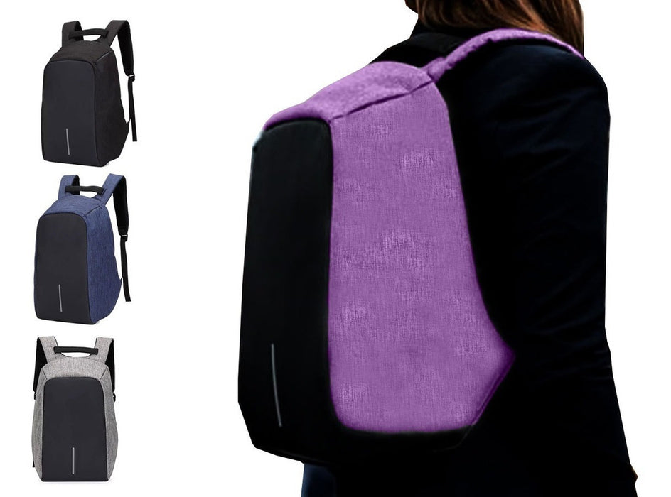 Mochila Backpack Antirobo Impermeable Puerto Usb Laptop Cierre Oculto