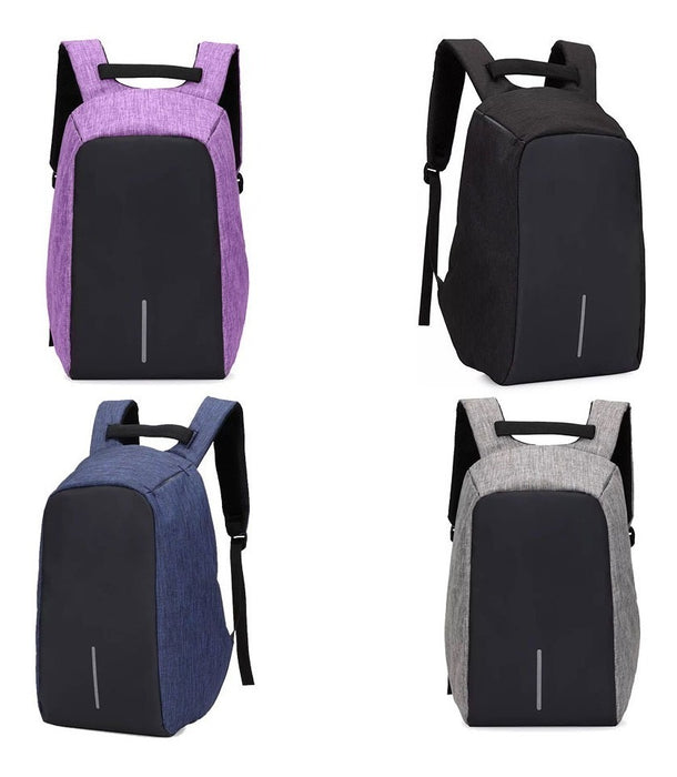 Mochila Backpack Antirobo Impermeable Puerto Usb Laptop Cierre Oculto