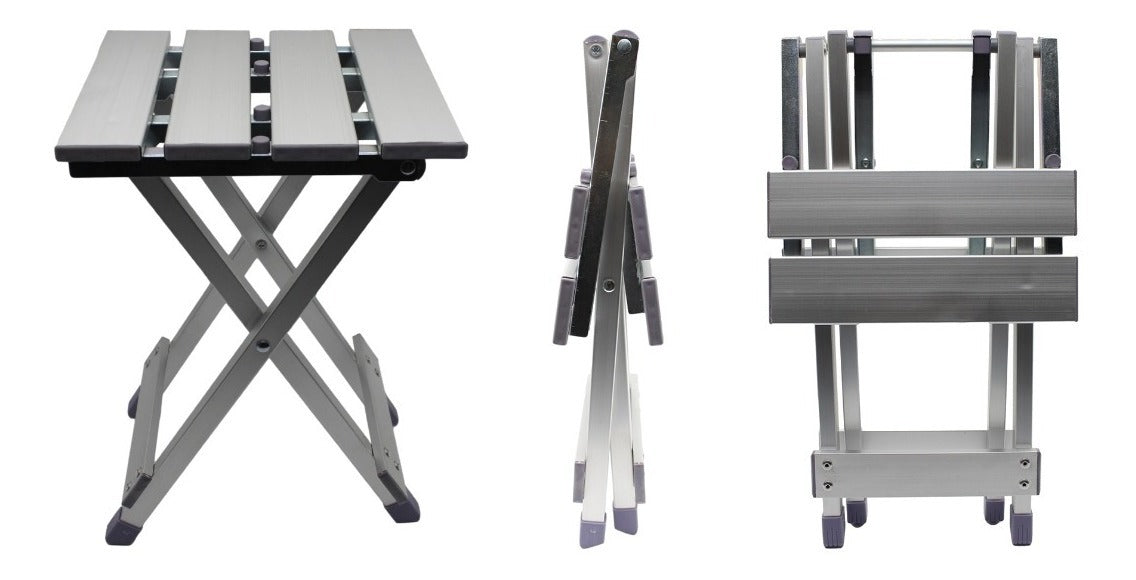 Banco Plegable Portátil Aluminio Multi Usos Campismo Filas