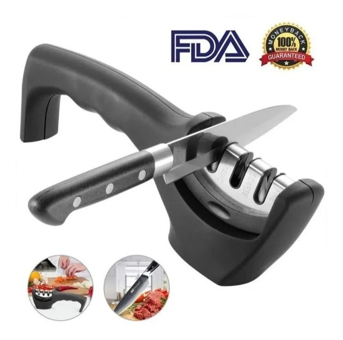 Afilador D Cuchillos Portátil 3 Etapas D Afilado Profesional