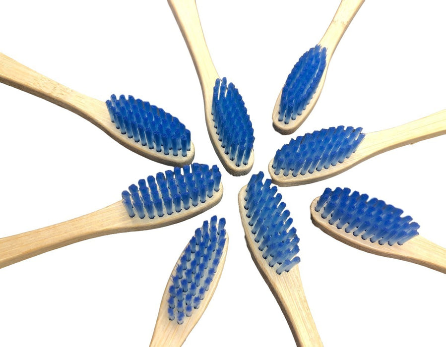 Paquete 100 Cepillo Dientes Bambú Adulto Biodegradable Media