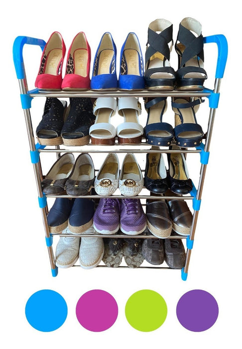 Kit 2 Zapateras 15 Pares Armable 5 Niveles Organizador Rack