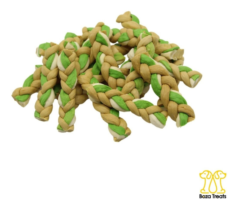 20 Mini Trenzas Saborizadas P Perro Premios Carnaza