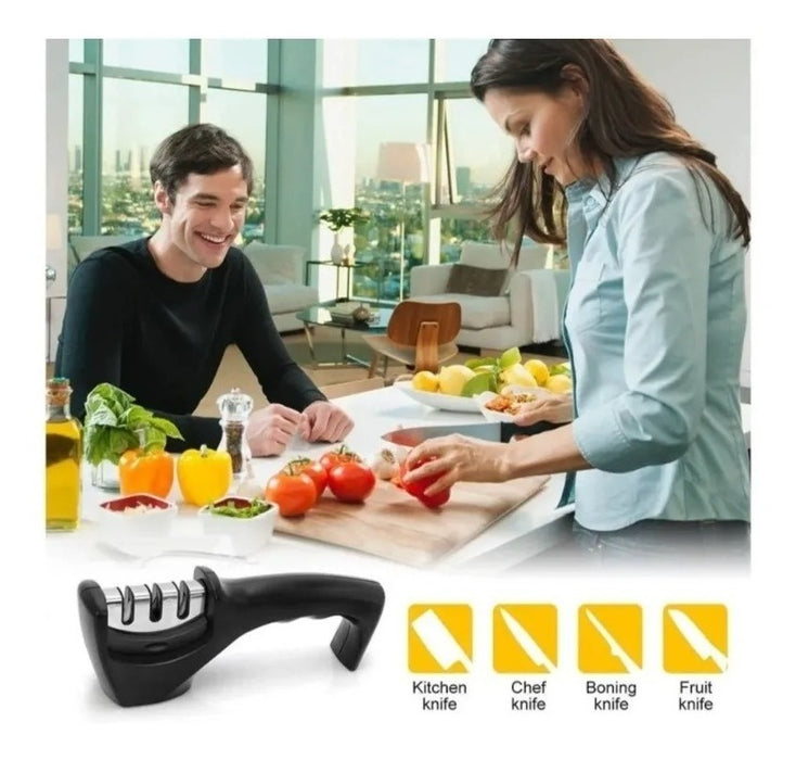 Afilador D Cuchillos Portátil 3 Etapas D Afilado Profesional