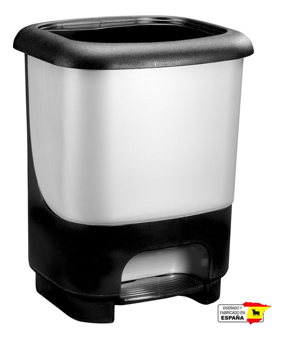 Bote Basura Papelero Pedal Metalizado Resistente Español 10l