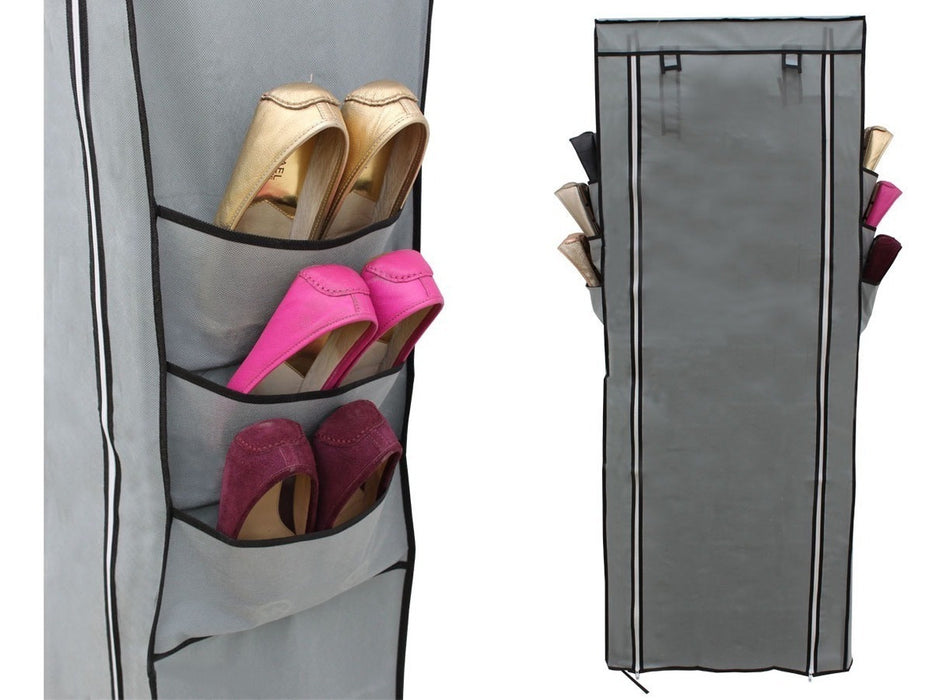 Zapatera 9 Niveles Armable Funda De Tela Ecologica Hasta 33 Pares Varios Colores