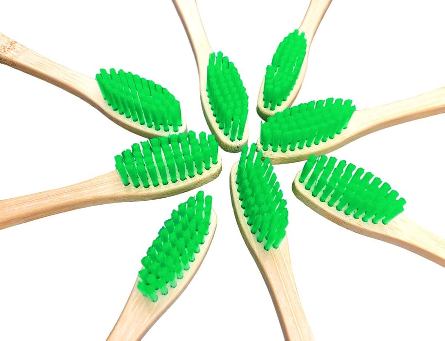 Paquete 100 Cepillo Dientes Bambú Adulto Biodegradable Media