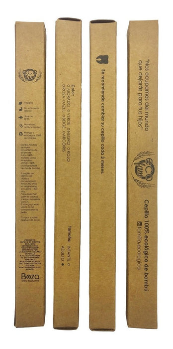 Paquete 30 Cepillo Dientes Bambú Mix Biodegradable Adu/niñ@