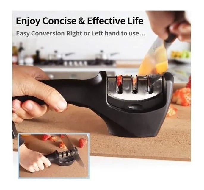 Afilador D Cuchillos Portátil 3 Etapas D Afilado Profesional