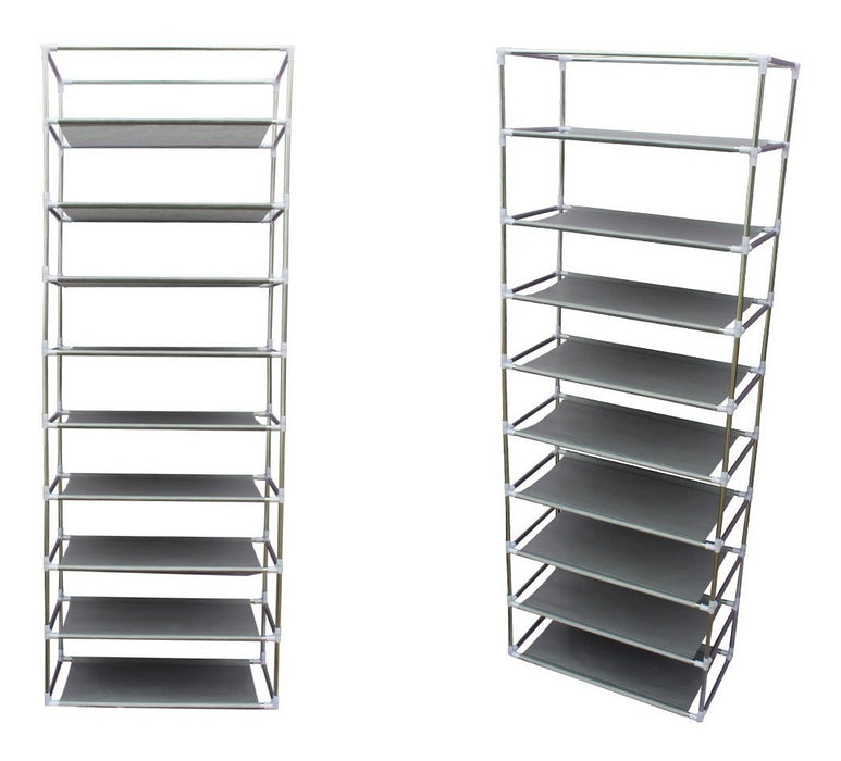 Zapatera 9 Niveles Armable Funda De Tela Ecologica Hasta 33 Pares Varios Colores