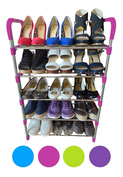 Zapatera 15 Pares Armable 5 Niveles Organizador Rack Zapatos