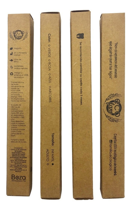 Cepillo De Dientes Bambu Biodegradable Ecologico Infantil