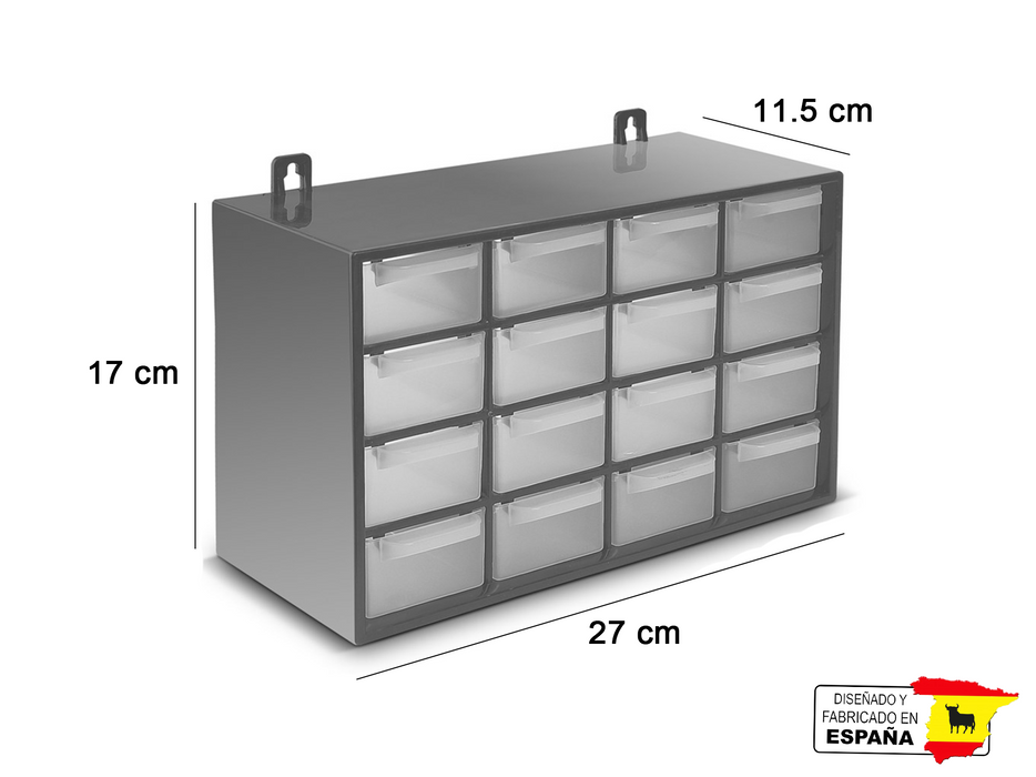 Organizador Caja Costura Tornillos 16 Cajones Española