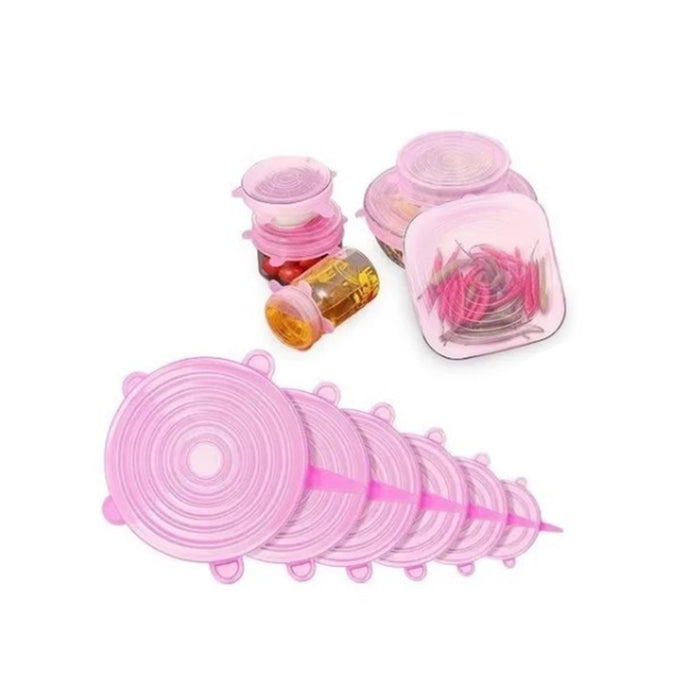 6 Tapa Silicon Flexible Ajustable Antiderrame Envio Gratis