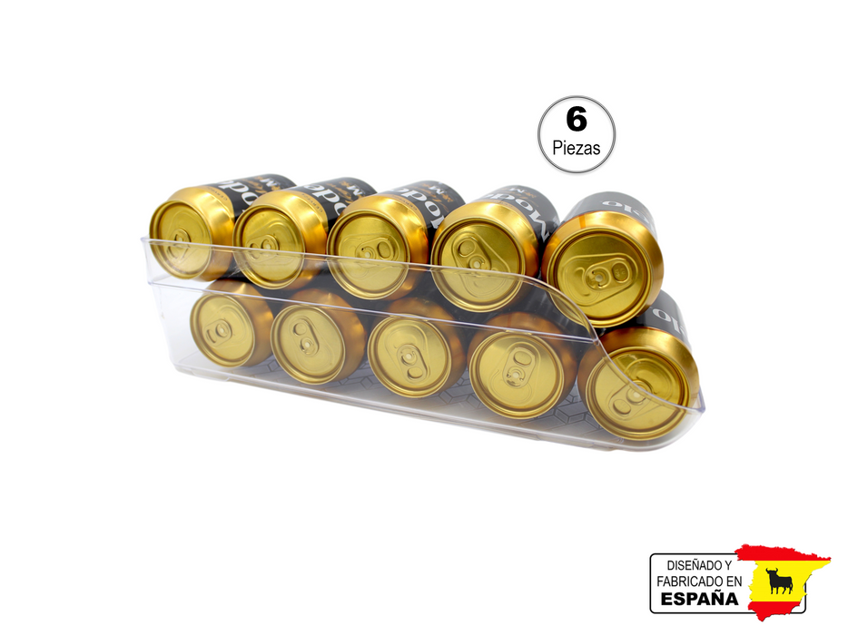 6 Organizador Latas Refri Bpa Free Españoles 360x145x100