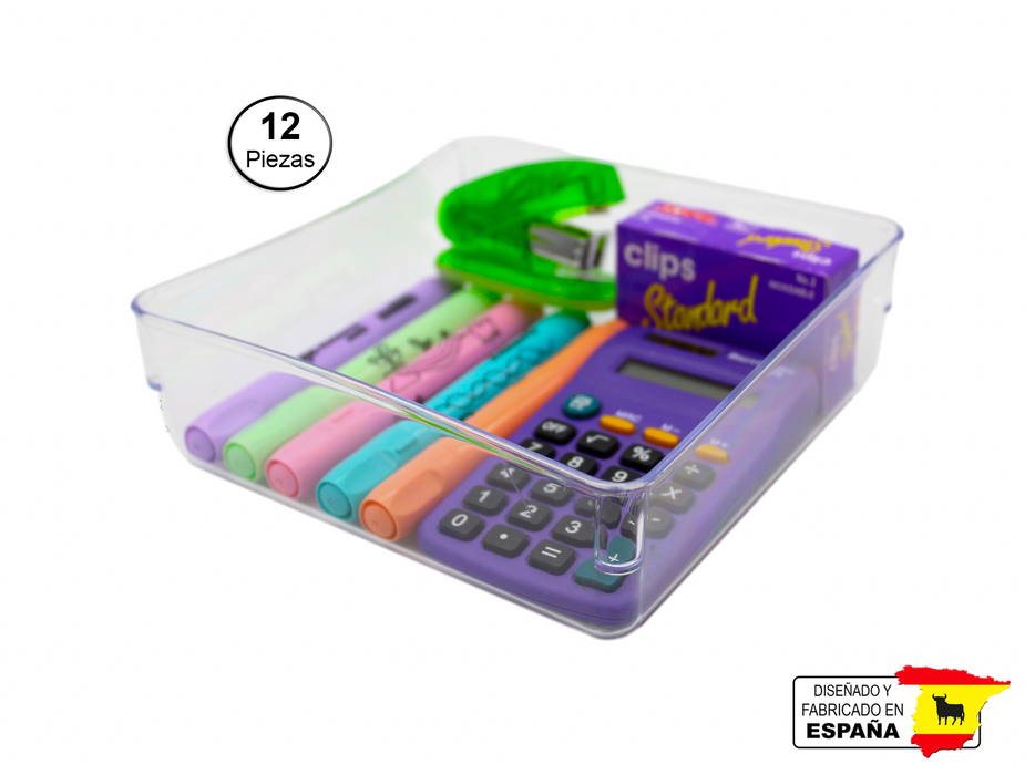 12 Organizador Cajon Escritorio Versatil 160x160x55 Españole