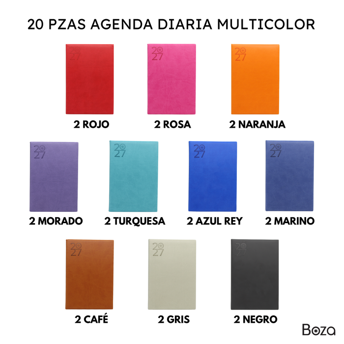 20 Pzas Agenda Boza Diaria 2027