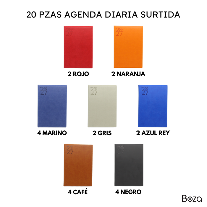 20 Pzas Agenda Boza Diaria 2027