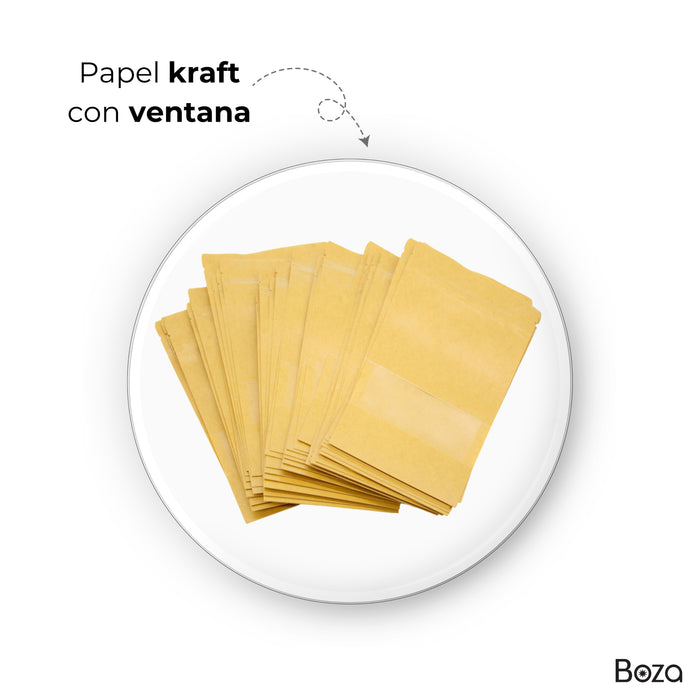 Bolsa Pouch Kraft Ventana