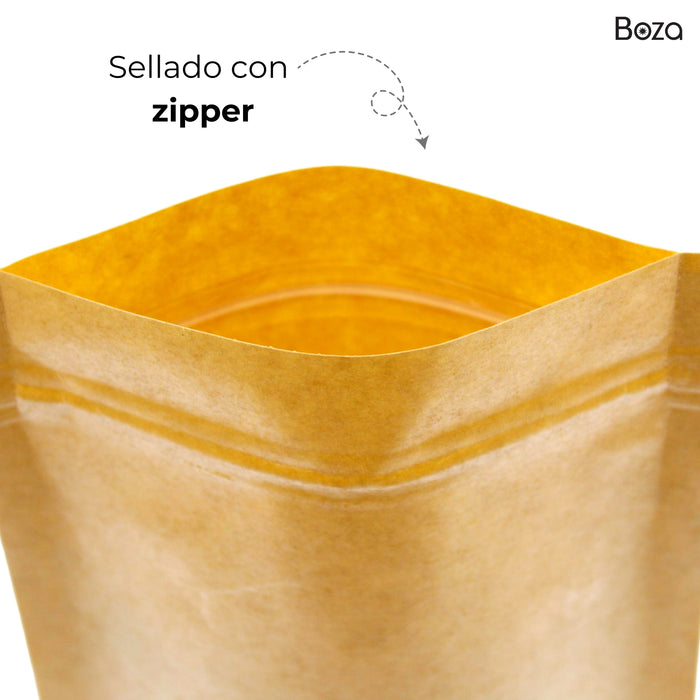 Bolsa Pouch Kraft Ventana