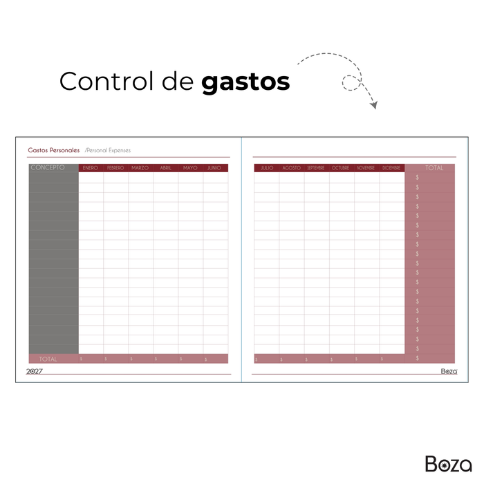 Agenda Boza Grabada Semanal 2027