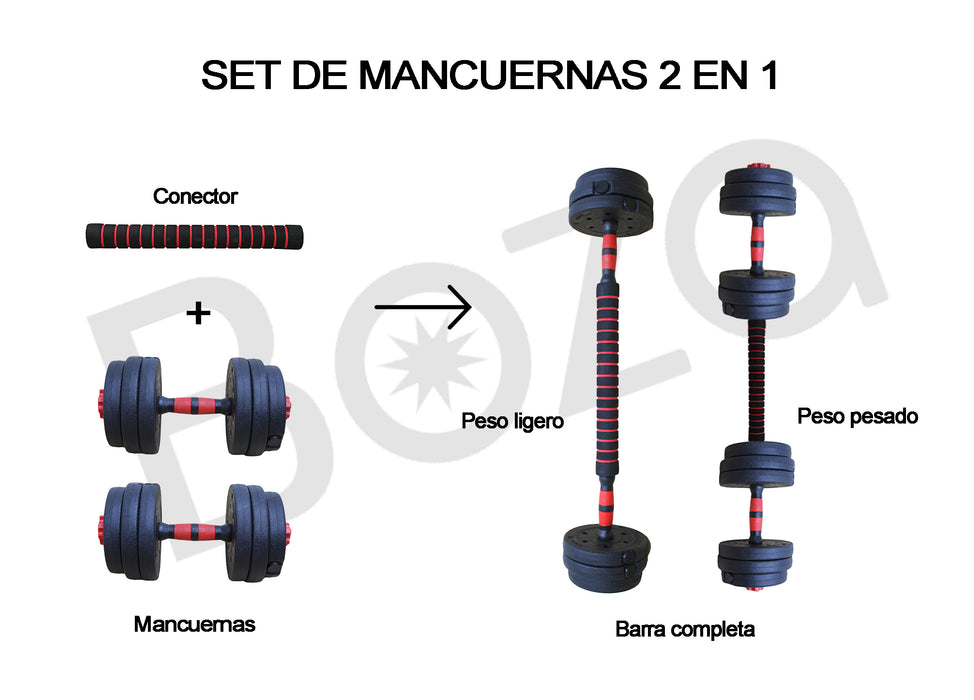 Set Mancuerna Unibarra 40kg