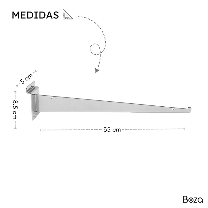 Ménsula Panel Ranurado 35cm