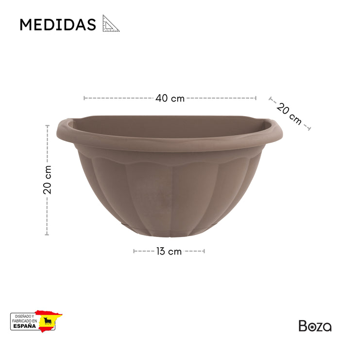 Maceta Terra Pared 6.5 L Plato Integrado