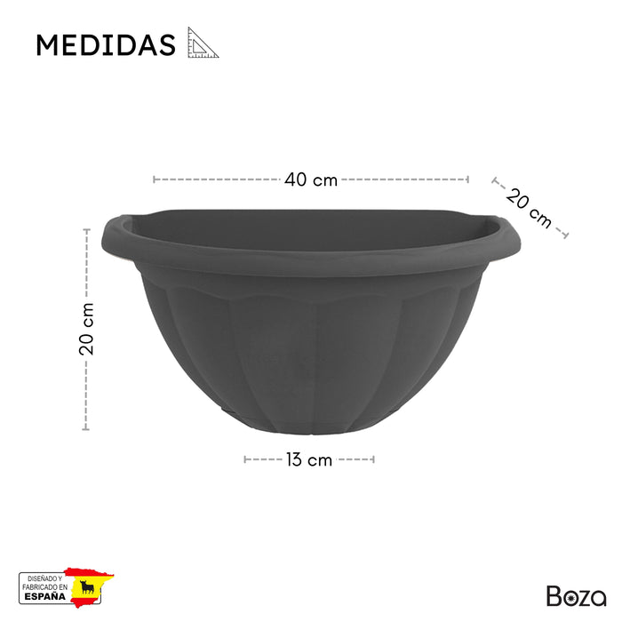 Maceta Terra Pared 6.5 L Plato Integrado