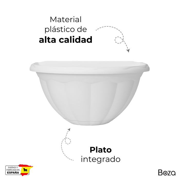 Maceta Terra Pared 6.5 L Plato Integrado