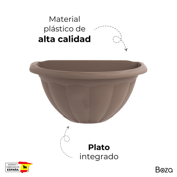 Maceta Terra Pared 6.5 L Plato Integrado