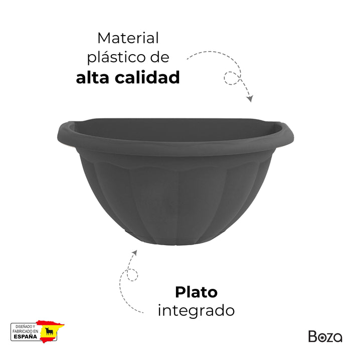 Maceta Terra Pared 6.5 L Plato Integrado