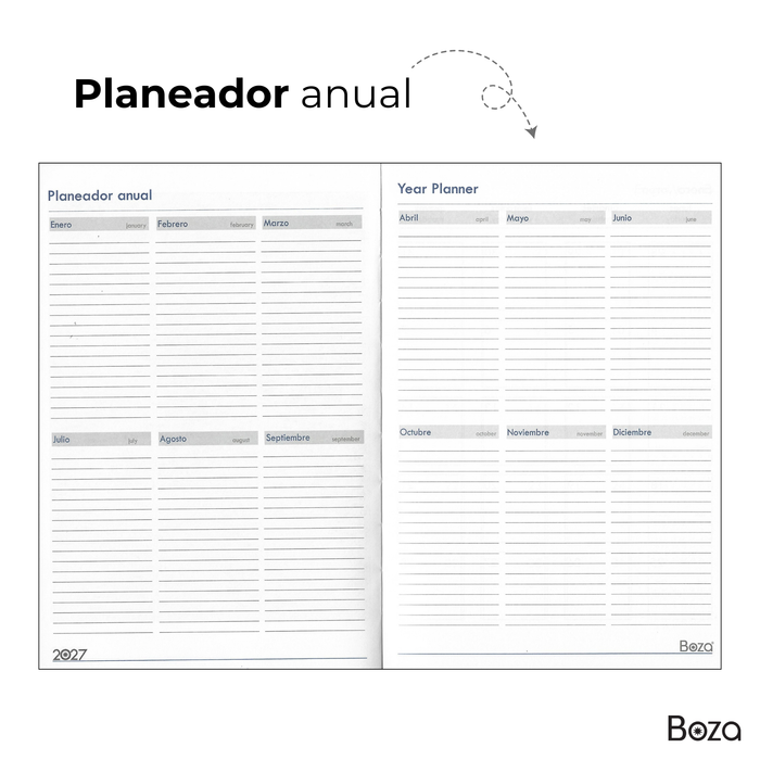 20 Pzas Agenda Boza Diaria 2027